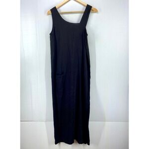 Shirin Guild Black Linen Blend Sleeveless Maxi Dress Womens Small